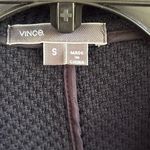 Vince Frayed Edge Knit Moto Jacket Top Dark Navy Size Small Photo 4