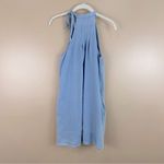 J Brand Esme Sleeveless Halter Light Blue Denim Chambray Neck Tie Dress XS Photo 7