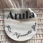 Arula Cream Pink Mauve Floral & Butterflies Sleeveless Smocked Dress. Tan Size XL Photo 7