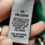 Catherines  Women's Size 18/20W (1X) Green Suprema Collection Split Neck Tee Photo 4