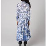 Diane Von Furstenberg  NWT Kiara Dress Large Blue White Floral Maxi Silk Cotton Photo 1