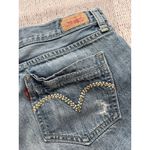 Levi's Jeans Shorts Juniors Size 9 Distressed Cuffed Cotton Blue Denim Photo 7