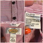 Talbots  RED & WHITE STRIPED BUTTON DOWN SHIRT (S) Photo 7