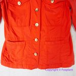 CAbi  Taylor Utility Ruffle Back Red style Button Down Jacket, size‎ M Photo 3