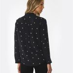 Rails Kate Silk Animal Stars Print Shirt (Sz Small) Black & Gold 100% Silk Photo 4