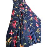 Meghan Los Angeles Aphrodite Cascading Ruffle Maxi Dress Navy‎ Blue Size Small Photo 4