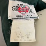 Vintage Crushed Velvet Dress Green Lace Collar Lanz Long Sleeve Christmas Party Size XS Photo 3