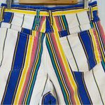 SoStanza Contemporary Apparel Vintage Shorts Women Size 9/10 White Multi Stripe Photo 9