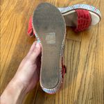 Sundance  Salt Air Sandals Wedge‎ Platform Red Woven Leather Photo 8