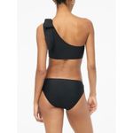 J.Crew NWT  One-shoulder Bow Bikini Top Black Photo 5