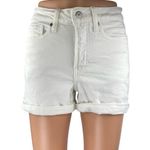 Old Navy High Rise OG Straight Women's White Cuffed Denim Jean Shorts Size 0 Photo 0