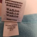 PINK - Victoria's Secret {M} PINK VS Mesh V Cutout Crew Pullover Baby Blue Sweatshirt Photo 8