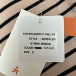 Known Supply Sz Small Sand Nude Striped Hoodie Pullover Sweater Organic Cotton Black Photo 6