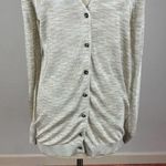 Free People  Beige Eyelet Long Sleeve Cardigan Photo 4