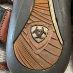 Ariat Black Brown Woven Leather Small Wedge Buckle Strap Sandal Size 8 Photo 9