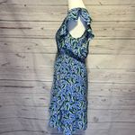 She & Sky Blue Green Floral Ruffle Dress Size Small Photo 2