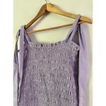 Especia Maternity Lavender Celeste Dress Size XL Smocked Flounce Hem Boho Purple Photo 5