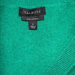 Talbots  Kelly green Cashmere V-Neck Sweater Small Photo 1