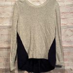 Madewell back zip hi low pullover sweater M grey Photo 0