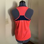 Adidas  Woman Small Orange Blue Climacool Workout Vente Racerback Tank Front Logo Photo 2