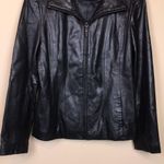 Avanti New York Women’s Genuine Soft Leather Black Zip-Up Jacket Photo 4