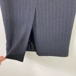 Apostrophe Vintage Y2K Charcoal Grey Pinstriped Long Midi Pencil Skirt Size 8 Photo 2
