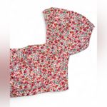 SheIn Floral milkmaid style crop top with puffy sleeves Photo 2