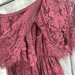 Baltic Born  Burgundy Lace Off Shoulder Maxi Dress Formal Wedding Guest XS Photo 6