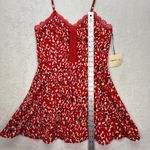 superdown Revolve  Red Brianna Mini Dress Lace Trim Party Cocktail‎ Dress Medium Photo 2