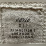 Aerie The Sweat Waffle Crew Neck Sweatshirt size Small oversized beige cream Photo 6