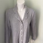 Soma  Cool Nights Long Sleeve Notch Collar Gray Pajama Top Large Photo 2