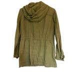 BP  Green Cotton Hooded Drawstring Zipper Pocket Cargo Utility Jacket Size Medium Photo 4