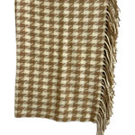 Talbots women's tan beige tassel wool scarf Photo 0