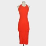 Modern Citizen  Ally Ribbed Midi Dress Size XL Red Halter Bodycon Photo 1