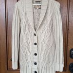 UGG  Cable Knit Cream Button Up Cardigan Sweater Size‎ Small Photo 0