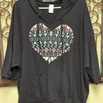 Messy bun lazy days short sleeve hoodie top Size 3X Photo 0