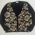 Joseph A L  Black and Gold Sequin Cardigan Photo 3