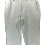 Chico's NWT Chico’s Platinum Quartz Jeweled Pocket Crop Jeans Optic White XL/16 Photo 0