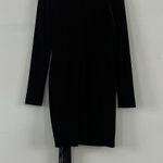 Badgley Mischka NWT Belle Harley Black Velvet Fringe Dress Photo 3