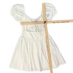 Princess Polly  White Caria Puff Short Sleeve Cut Out Mini Dress size 0 NEW Tags Photo 2