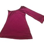 Magenta One Shoulder Shirt Photo 1