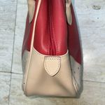 Tosca Blu Leather Purse Handbag Made In Italy red Tan Perforated Corners‎ Photo 10