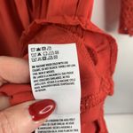 American Eagle  Sz XS Short Romper Red Eyelet Bell Sleeve Deep Tie V-Neck Women’s Photo 9