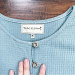 Piper & Scoot  • peasant dress aqua seafoam blue waffle cotton babydoll ruffle Photo 4