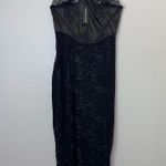 Pretty Little Thing  NEW Corset Sheer Lace Jacquard Midaxi Maxi Dress Black Photo 1