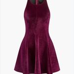 Commense Velvet Zipper Slim Tank Dress Burgundy Halter Mini . Size Small Red Photo 1