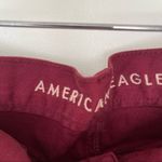 American Eagle  Outfitters Women’s 2 Denim Maroon Distressed Mom Jeans Photo 1