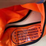 ZARA NWT HIGH-WAISTED NEON ORANGE BIKINI BOTTOMS WITH PIPING Photo 4