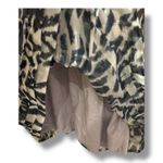 Maeve Anthropologie  Medium Long-Sleeve Collared Sheer Mini Dress Black White Photo 10