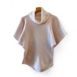 margaret o'leary Margaret O’Leary Chunky Knit Cowl Neck Poncho Sweater, Short Sleeves sz. S Photo 13